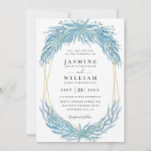 Invitation Étoile de mer de l'océan botanique Mariage code QR (Devant)