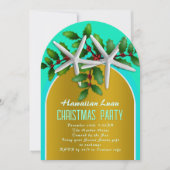 Invitation Étoile de mer de Noël Luau Or Conception d'arche (Devant)