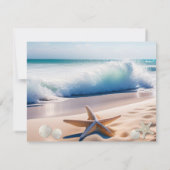 Invitation Étoile de mer de plage Sable Vagues  (Dos)
