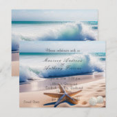 Invitation Étoile de mer de plage Sable Vagues  (Devant / Derrière)