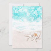 Invitation Étoile de mer de plage sablonneuse blanche invitat (Dos)