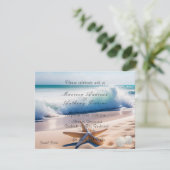 Invitation Étoile de mer de plage Vagues de sable  (Debout devant)