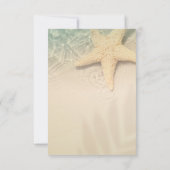 Invitation Étoile de mer Plage de sable Mariage (Dos)