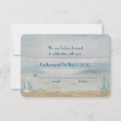 Invitation étoile de mer sur la plage pour RSVP-mariage (Devant)