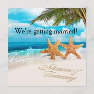 Invitation Étoile de sable blanc DEMANDEZ-MOI VOS NOMS DANS L