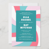 Invitation Étoile de tournage moderne de David Bat mitzvah de (Devant)