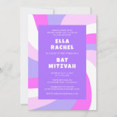 Invitation Étoile de tournage moderne de David Bat mitzvah de (Devant)