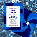 Invitation Étoile de tournage moderne de David Bat mitzvah de<br><div class="desc">Carte parfaite pour annoncer un bat mitzvah, bar mitzvah ou une autre célébration juive ! La main a fait de l'art pour vous. ENTIÈREMENT PERSONNALISABLE ! Cliquez sur "Personnaliser" ci-dessus pour modifier le texte. Cliquez sur "modifier à l'aide de l'outil de conception" pour ajuster les polices, les couleurs et les...</div>