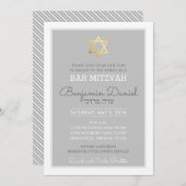 Invitation ETOILE D'OR DE DAVID bar mitzvah - Benjamin Daniel (Devant / Derrière)