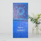 Invitation ÉTOILE DU MATIN, bleu brillant (Debout devant)