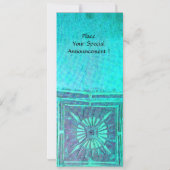 Invitation ÉTOILE DU MATIN, bleu clair sarcelle, blanc (Dos)