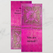 Invitation ÉTOILE DU MATIN, violet rose antique (Devant / Derrière)