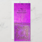 Invitation ÉTOILE DU MATIN, violet rose vif (Dos)