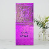 Invitation ÉTOILE DU MATIN, violet rose vif brillant (Debout devant)