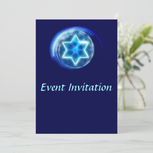 Invitation Étoile encerclée (Debout devant)