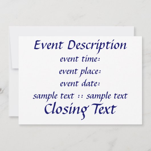 Invitation Étoile encerclée (Dos)