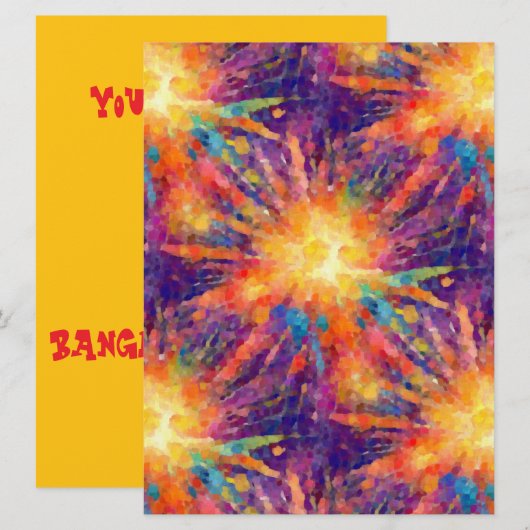 Invitation Étoile explosive (Devant / Derrière)