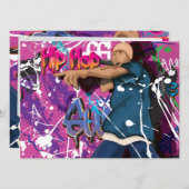 Invitation Étoile Hip hop (Devant / Derrière)