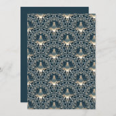 Invitation Etoile imprimable des pétoncles Mandala Art déco (Devant / Derrière)
