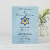Invitation Étoile juive de David Mariage (Debout devant)