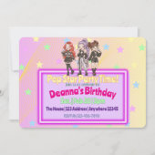 Invitation Étoile KPOP Fête Anniversaire (Devant)