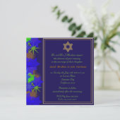 Invitation Étoile mariage juive de David (Debout devant)