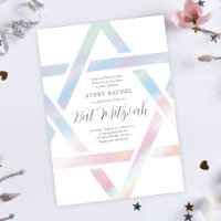 Étoile moderne de David Pastel Bat mitzvah