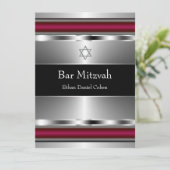 Invitation Étoile noire de David Bar Mitzvah (Debout devant)