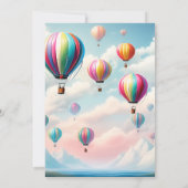 Invitation étoile ours brun Hot Air Balloon Twins 1er anniver (Dos)