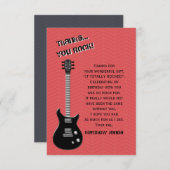 Invitation Étoile rock guitare (Devant / Derrière)