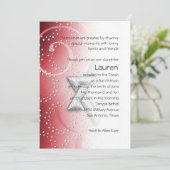 Invitation Étoile rouge bat mitzvah de David (Debout devant)