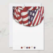 Invitation Étoile rouge blanche et bleue de service d'enrôlem (Dos)