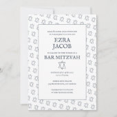 Invitation Étoile simple de David Custom B'nai Bat Bar Mitzva (Devant)