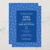 Invitation Étoile simple de David Custom B'nai Bat Bar Mitzva (Devant / Derrière)
