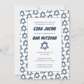 Invitation Étoile simple de David Custom B'nai Bat Bar Mitzva (Devant)