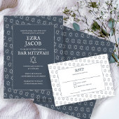 Invitation Étoile simple de David Custom B'nai Bat Bar Mitzva