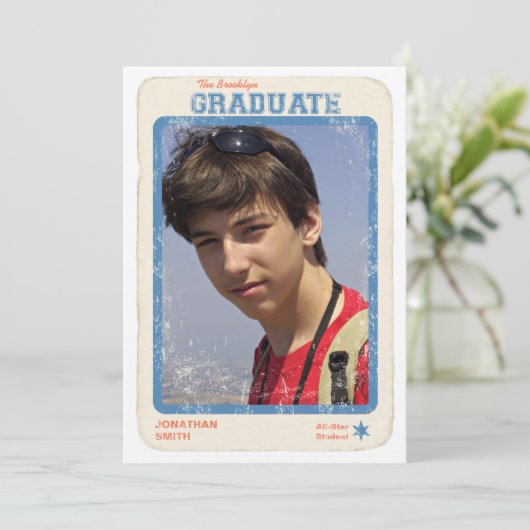 Invitation Étoile sportive (Debout devant)