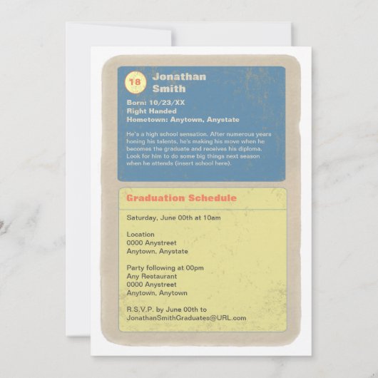 Invitation Étoile sportive (Dos)