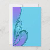 Invitation Étoile Turquoise violette de David Bat mitzvah (Dos)