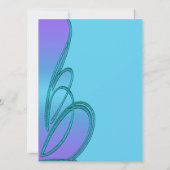 Invitation Étoile Turquoise violette de David Bat mitzvah (Dos)