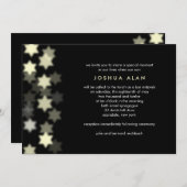 Invitation Étoile vedette de David Bar/Invitation Bat mitzvah (Devant / Derrière)