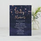 Invitation étoilée de nuit de Shower de bébé pour  (Debout devant)