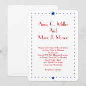 Invitation Étoiles américaines avec texte (Devant / Derrière)