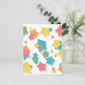 Invitation Étoiles Arc-en-ciel Origami (Debout devant)