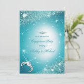 Invitation étoiles brillantes branchées ciel nuageux bleu tur (Debout devant)