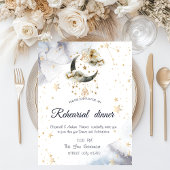 Invitation Étoiles célestes de lune d'or