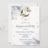 Invitation Étoiles célestes de lune d'or (Devant)