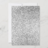 Invitation Etoiles Confetti Argent Tour Eiffel Plum Sweet 16 (Dos)