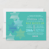 Invitation ÉTOILES CONNECTANT L'Invitation Bat mitzvah (Devant)