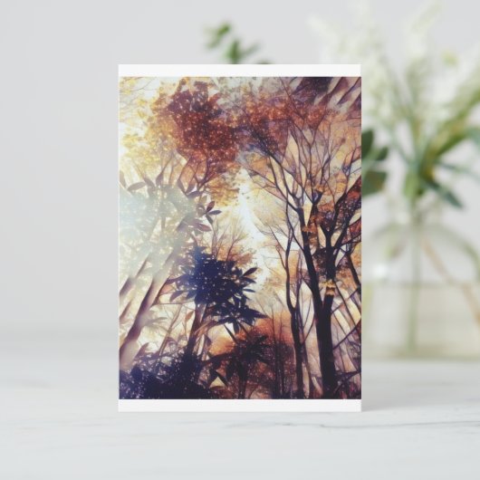 Invitation Étoiles Dans La Forêt (Debout devant)